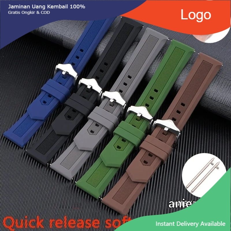 Strap Tali Karet Rubber Quick Release Jam Tangan Tag Hauer Universal Full Silicone