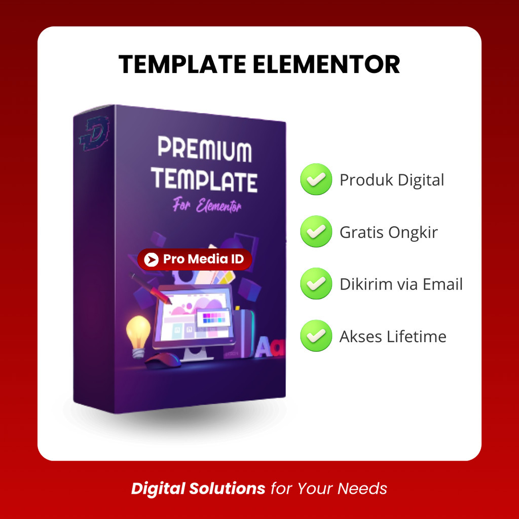 Template Premium Elementor Format JSON Website Platform Wordpress