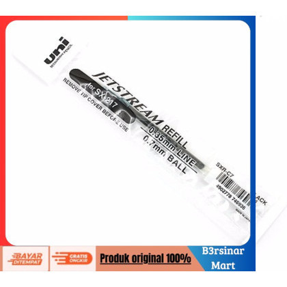 

[[KUALITAS TERBAIK]] Uni SXRC7 Jetstream Ballpoint Pen Refill 0.7 mm Hitam COD