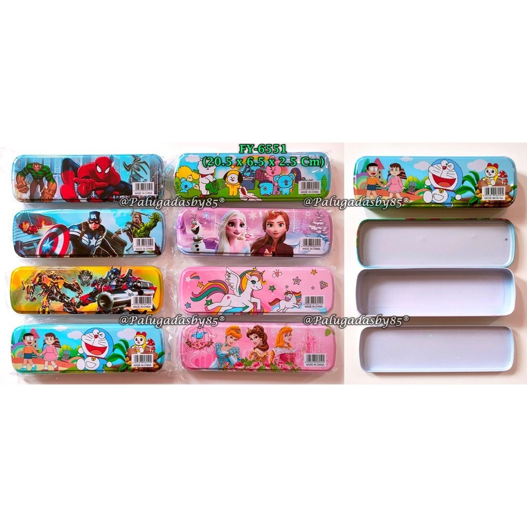 

(1 Biji) Kotak Pensil Kaleng FY-6551 2 Susun 20.7*6.5*2.5 cm Bisa Pilih Motif / Pencil Case Kaleng FY 6551 / Tempat Pensil Kaleng FY 6551