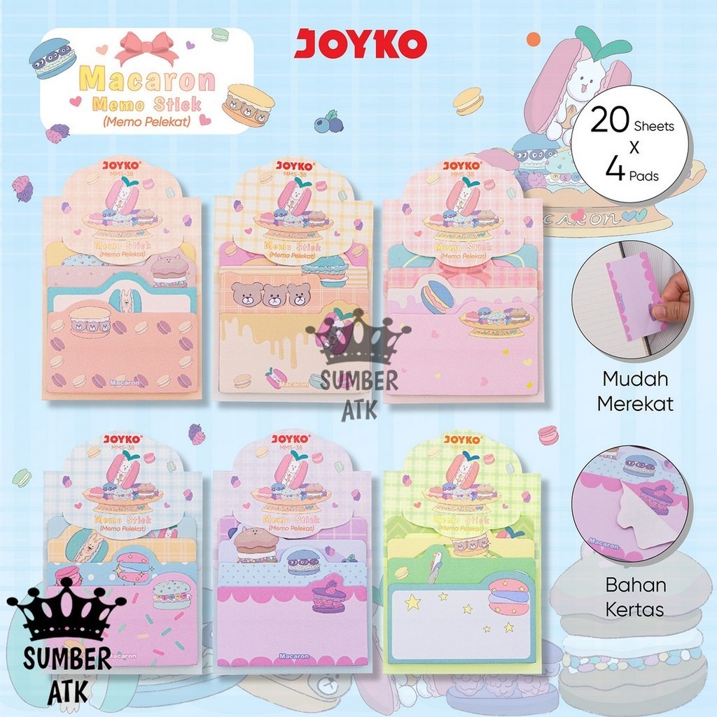 

Memo Stick Sticky Note Kertas Memo Memo Tempel Joyko MMS-38 Macaron