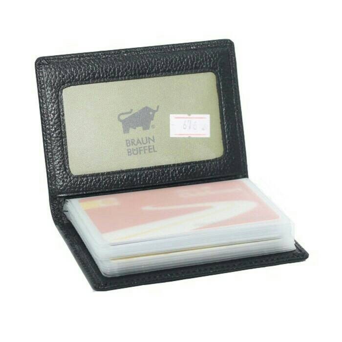 promo ✨ -DOMPET KARTU / CARD HOLDER KULIT BRAUN BUFFEL - Motif jeruk