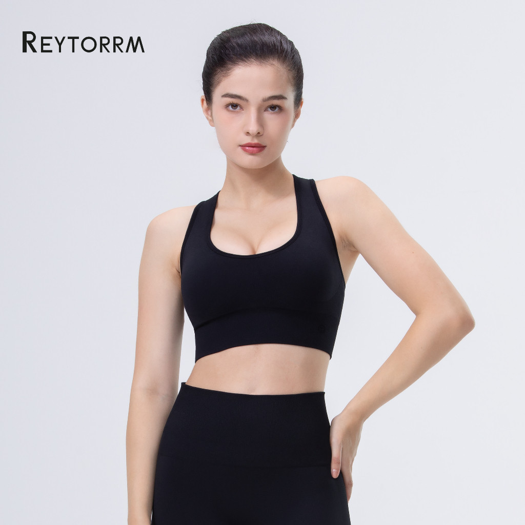 Reytorrm LYCRA® Sport Bra Push Up BH Pakaian Olahraga Kekuatan Tinggi Shockproof Fitness Vest Runnin