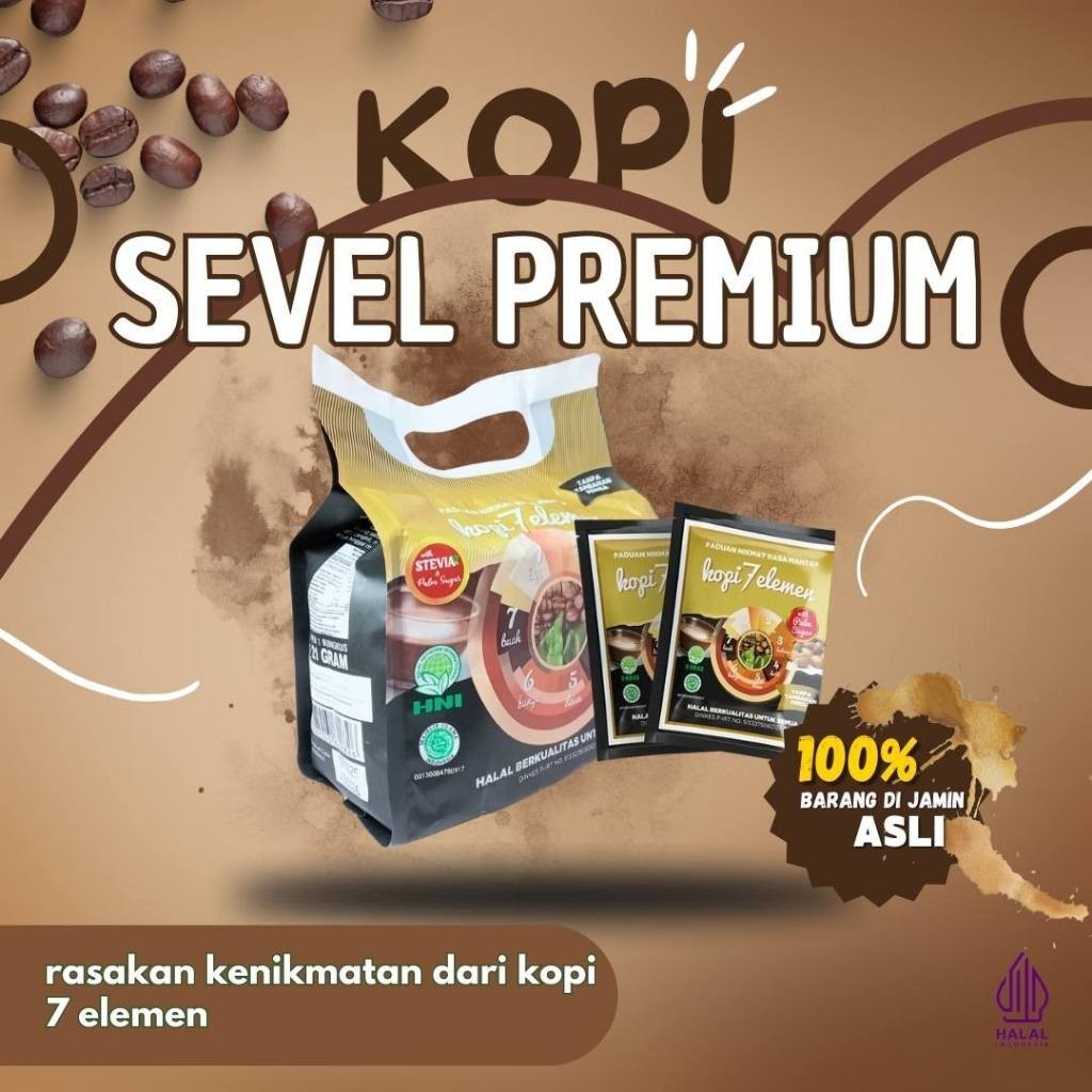 

KOPI 7 ELEMEN PREMIUM QUSTHUL HINDI / KOPI SEVEL PREMI / COFFEE SEVEL PREMIUM / ANNAILMART SAD88