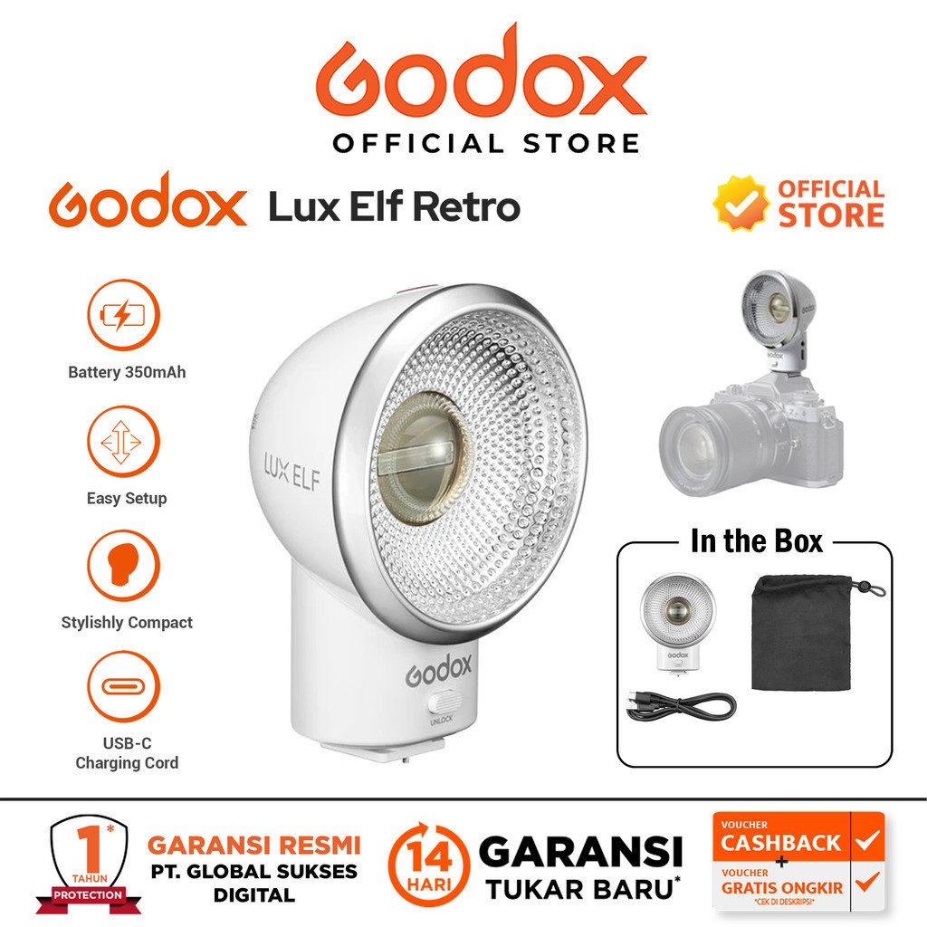 Godox Lux Elf Retro Camera Flash Godox Flash Kamera
