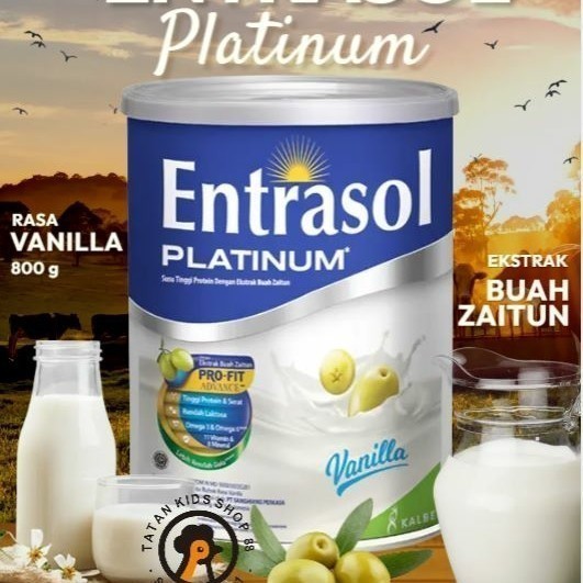 

Entrasol Platinum 800 gr Kaleng Susu Kalsium Untuk Tulang Lansia - Vanila800