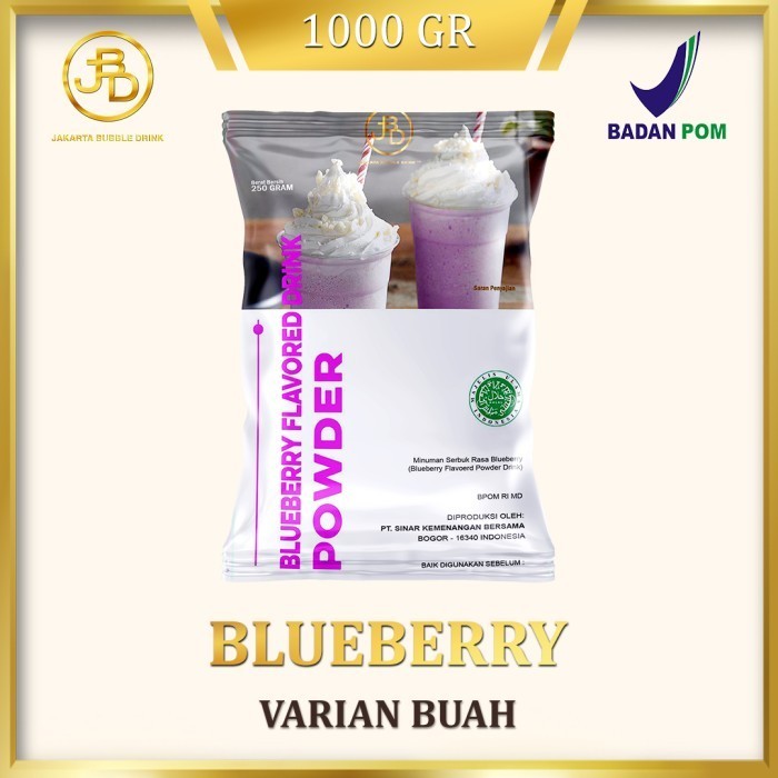 

Terbaru[Promo] Bubuk Minuman Premium Blueberry 1Kg || Jakarta Bubble Drink