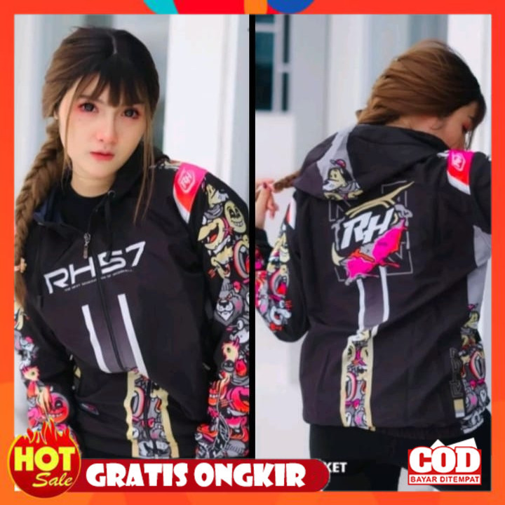 [PREMIUM ORIGINAL] Jaket Hoodie Racing Animasi Full Hand RH57 Fullprint Sublime Terbaru