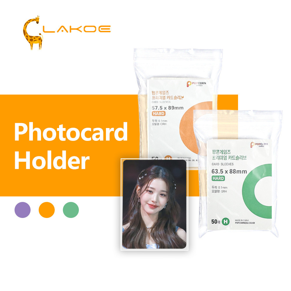 LAKOEOFFICIALMALL 50 Lembar Inner Sleeve Photocard Binder Foto Korea Pelindung Photocard 56x87 mm
