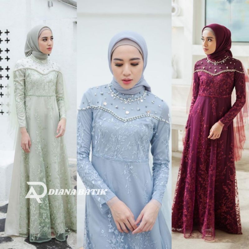 TERMURAH NAMIRA DRESS BROKAT KOMBINASI / FASHION MUSLIM WANITA / GAMIS NAMIRA / BISA COD / ADA JUMBO