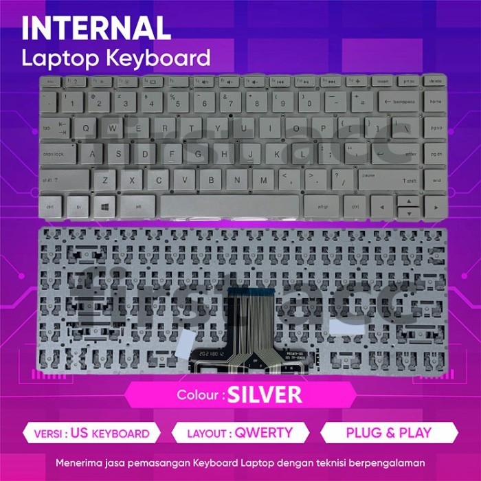 Keyboard for laptop HP 14s-Fq1032au 14s-Fq1004au 14s-Fq0010au 14s-Fq0013au
