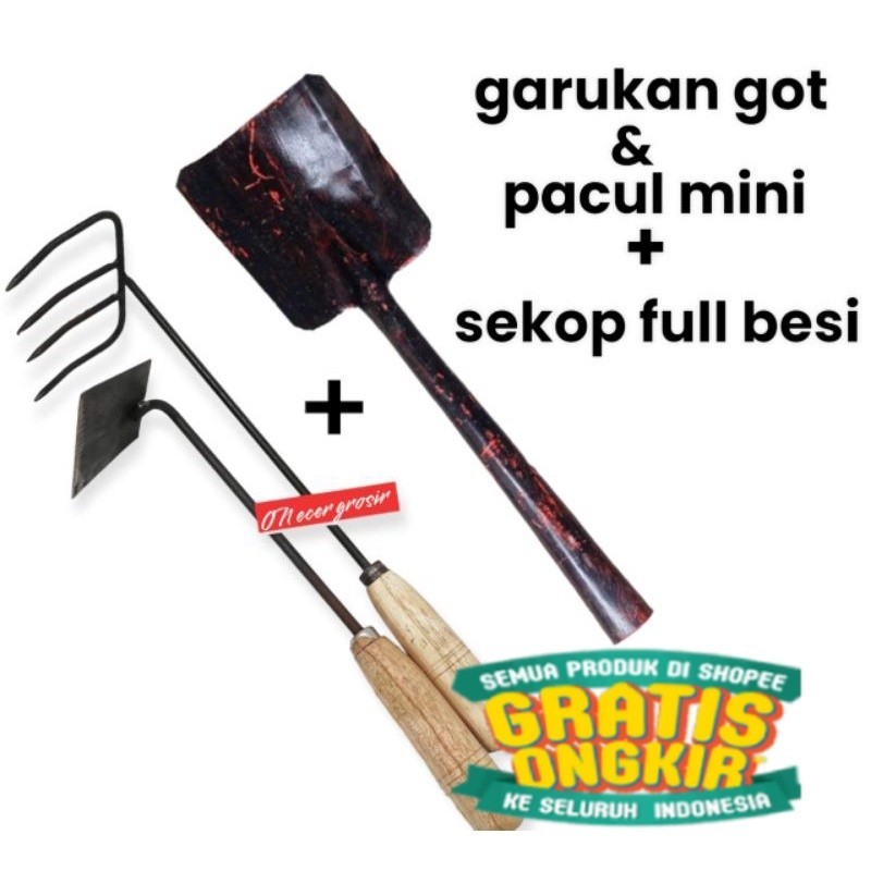 PACUL MINI PACUL KECIL GAGANG KAYU PACUL KORED LUNAK/ panjang pendek baja
