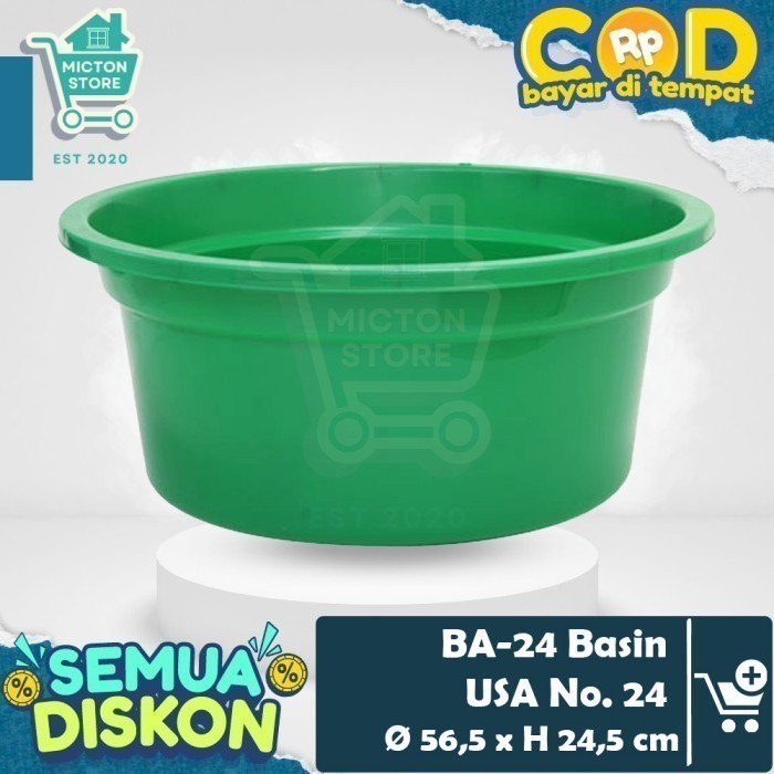 MICTON Lion Star BA-24 Basin USA No. 24 Baskom Air Jumbo Besar Cuci Baju Kamar Mandi WC Bak Mandi Em
