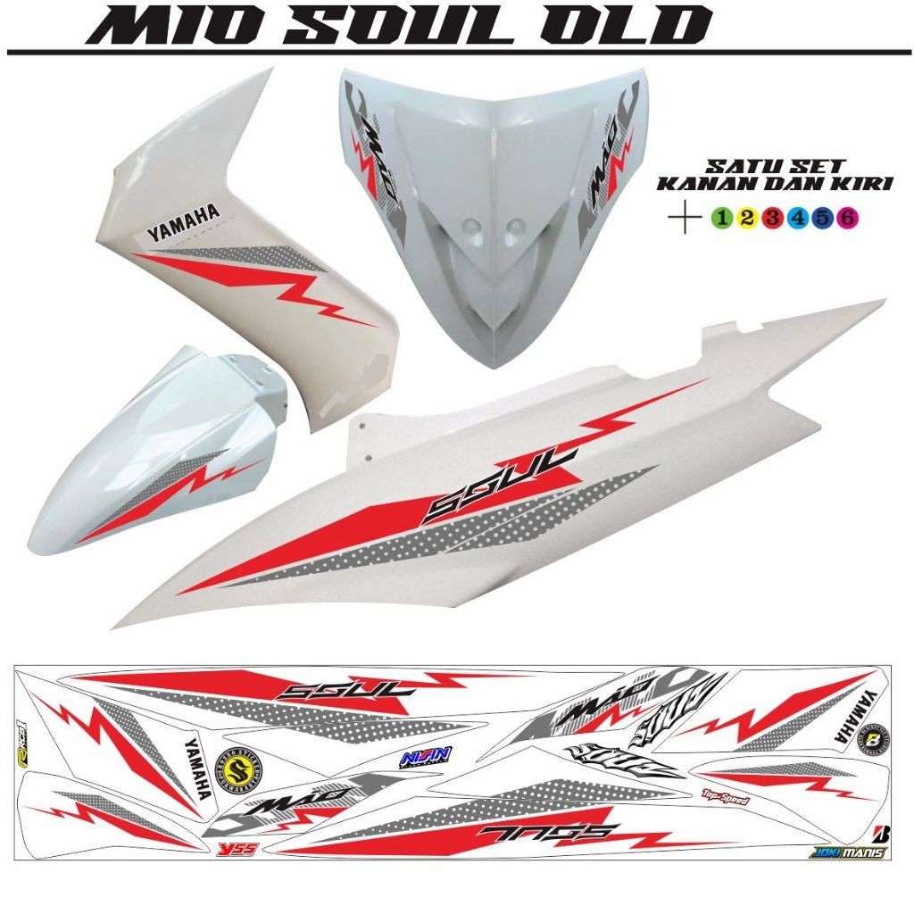 STRIPING STIKER MOTOR MIO SOUL OLD / STRIPING SOUL OLD VARIASI STICKER MIO SOUL KARBU VARIASI SETIKE