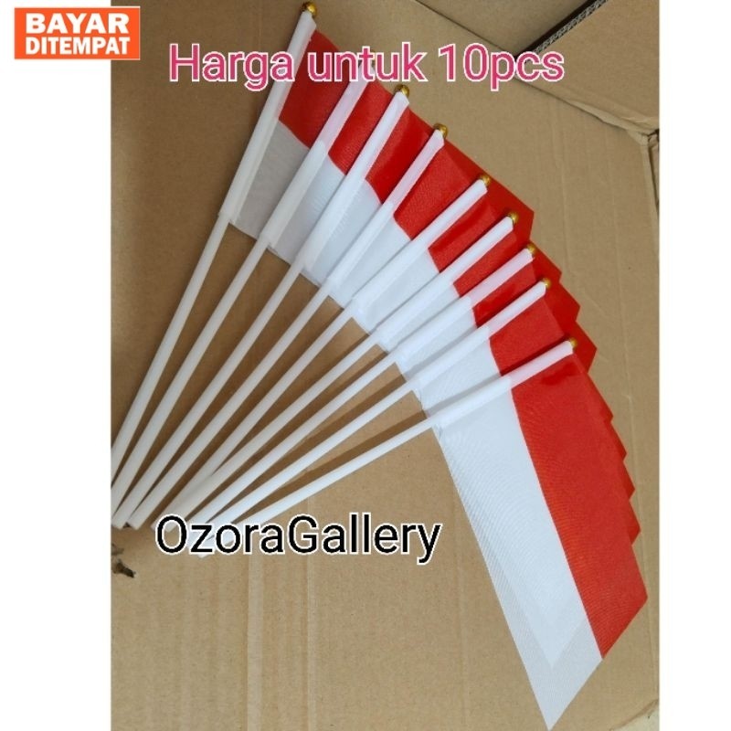 10pcs Bendera Kemerdekaan Bendera Merah Putih Kain Bendera Kain Merah Putih Kecil Bendera Indonesia 