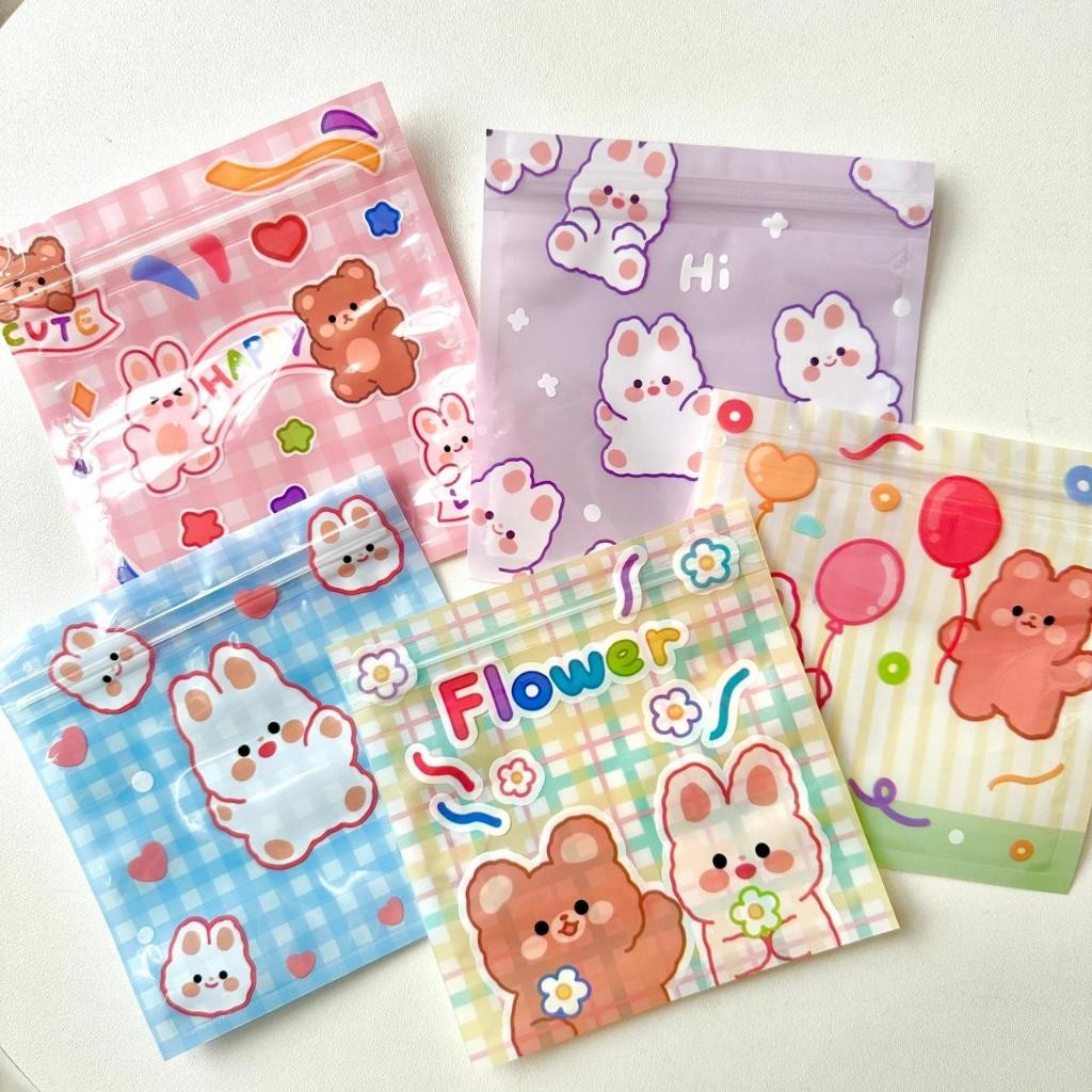 

[GAMGAM] Cartoon Plastic Ziplock Bag Goodie Bag Cute Packaging Plastik Kemasan Lucu