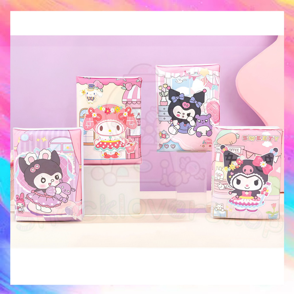 

Notebook Diary Squishy Softcover Kertas Motif Sanrio Kuromi Melody Cinnamonroll A6 11x15CM