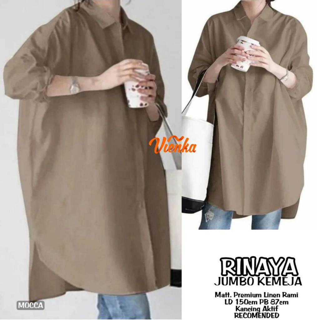 VIENKA RINAYA | GEYA TUNIK KEMEJA JUMBO BIGSIZE