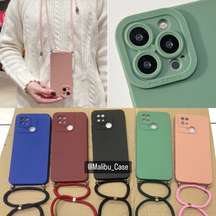 [Promo]New SLING CASE TALI LANYARD XIAOMI REDMI 10C NOTE 11 PRO 4G - Hitam, Redmi 10C