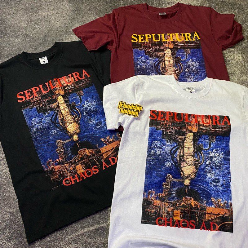 KAOS BAND METAL SEPULTURA CHAOS AD | BAJU MUSIK METAL | TSHIRT BAND