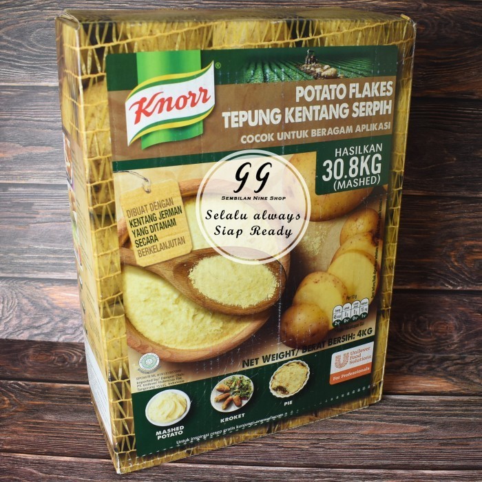

KNORR Mashed POTATO FLAKES 4 KG Tepung Kentang Serpih