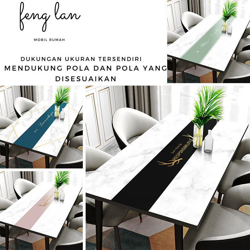 Alas meja kulit/taplak meja /taplak meja tamu/taplak meja makan/taplak meja makan anti air  /taplak 