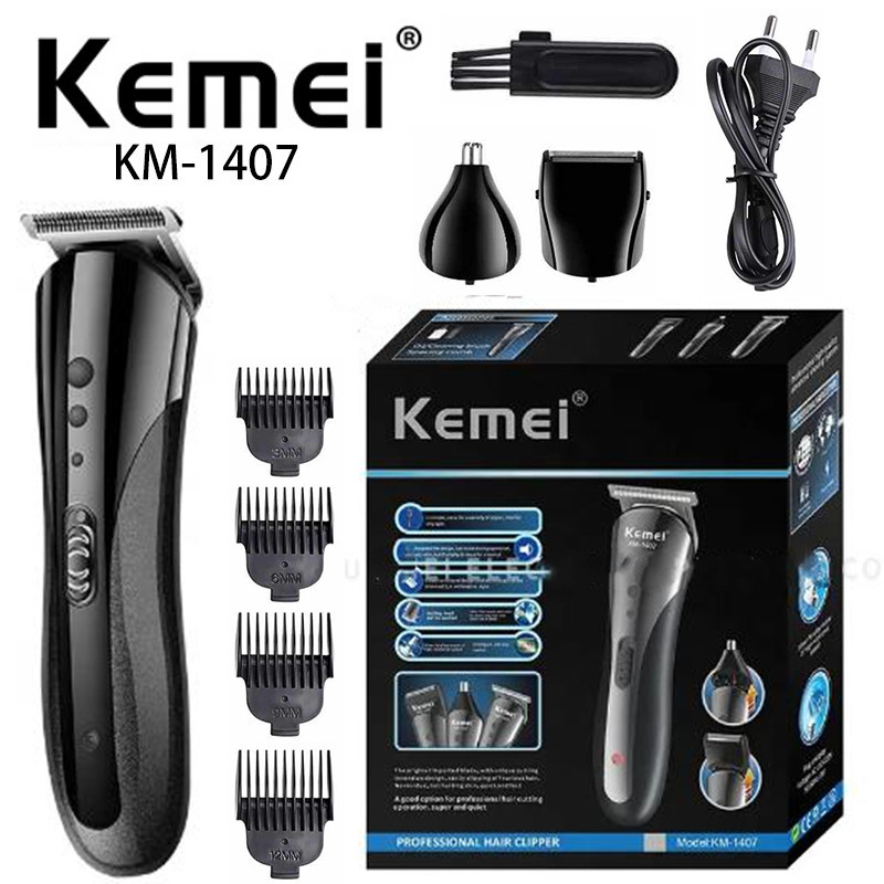 inovasi_tani-MESIN ALAT CUKUR RAMBUT PRIA KEMEI KM-1407 Kemei Alat Cukur Rambut Kumis Elektrik Hair 