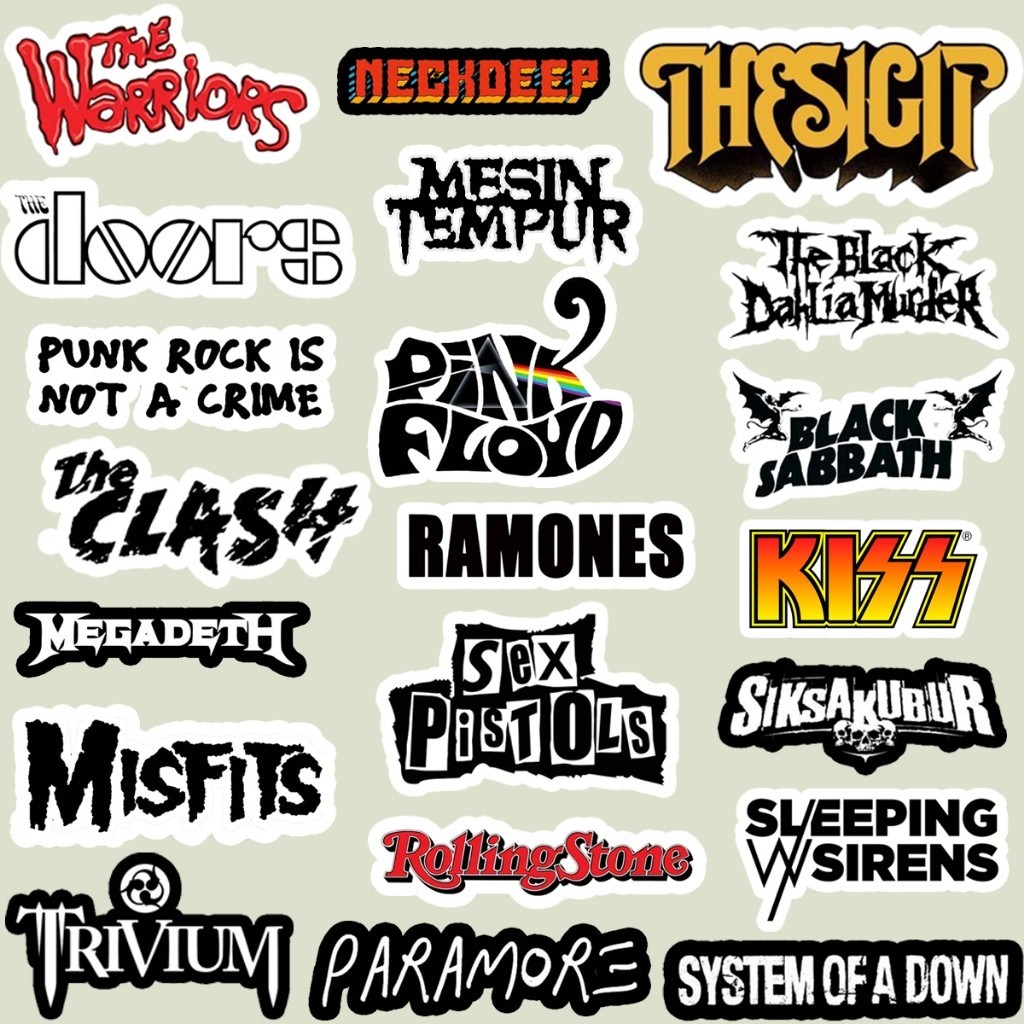 

Sticker Best Quality Musik Band Metal Misfits Greenday BMTH dll