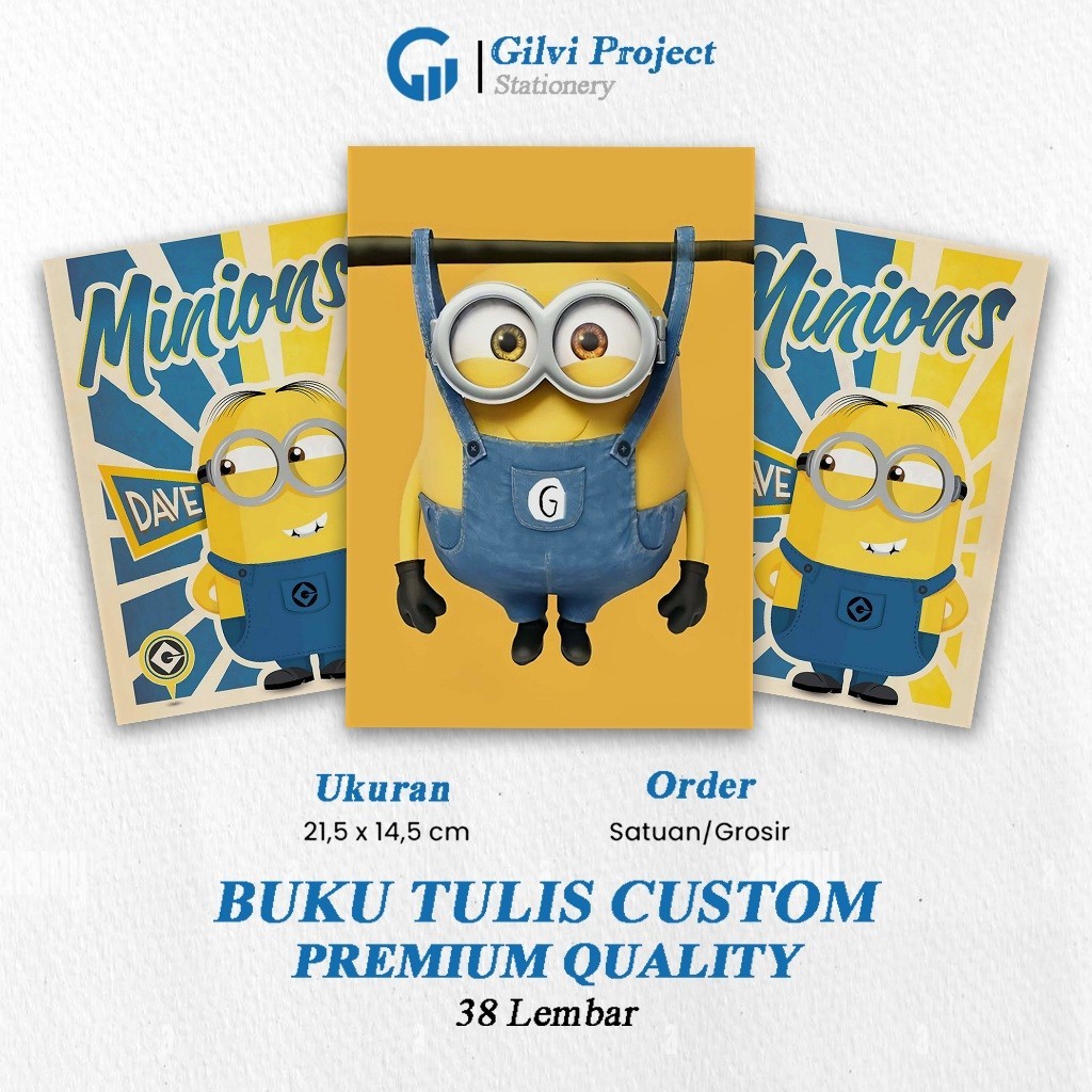 

Buku Tulis Minions / Buku Tulis Sekolah / Buku Tulis Catatan Notes Agenda Planner Jurnal Notebook Anime