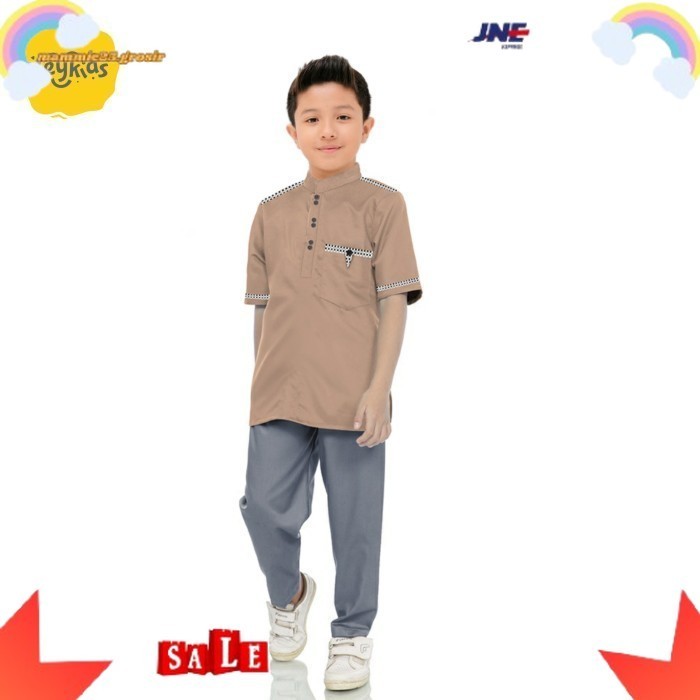 PROMO-Setelan Koko anak Tojiro 2 - 12 tahun - baju koko anak laki laki - Hitam, M