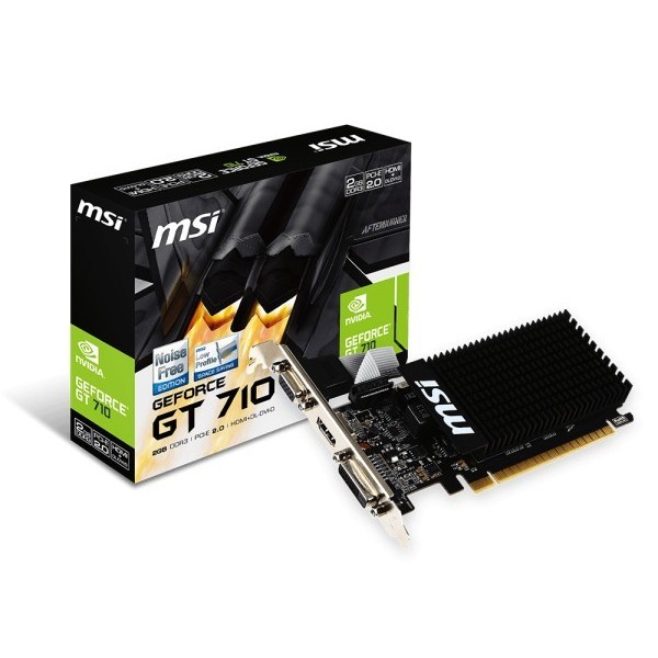 VGA MSI GT 710 2GB - GT710 2 GB DDR3 LP Nvidia Geforce Low Profile