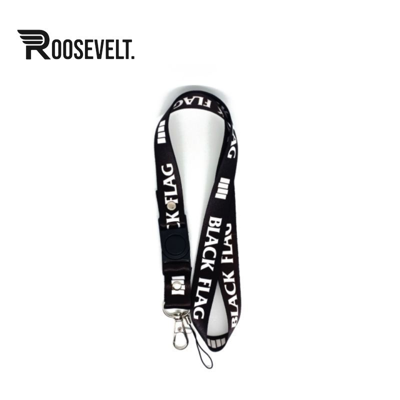 

TALI LANYARD BLACK FLAG / GANTUNGAN KUNCI BAND / GANTUNGAN ID CARD / GANTUNGAN VAPE / GANTUNGAN POD big size