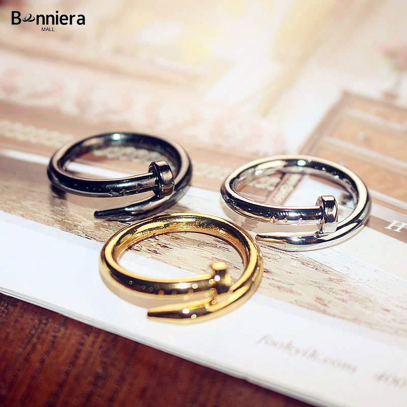 Murah&COD Cincin Fashion Temperamen Titanium Steel Kuku Cincin Kuku Perhiasan Cincin Pasangan Pria D