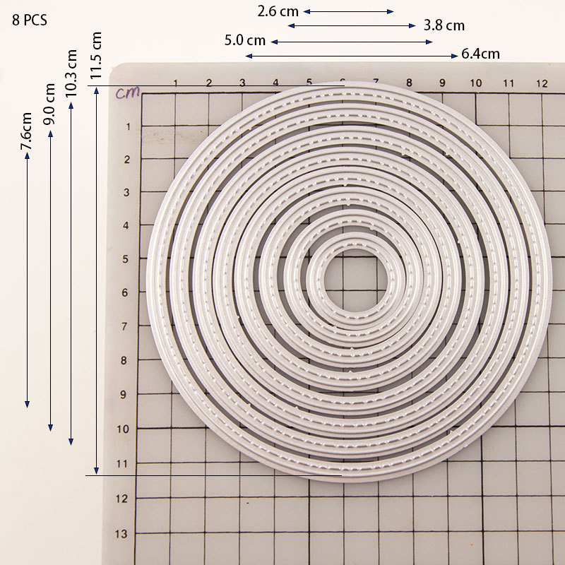 

2.1~12Cm Round Metal Cutting Dies Stencil for Diy Craft Metal Cutting Die Scrapbook Embossed Paper Card Album Craft Template