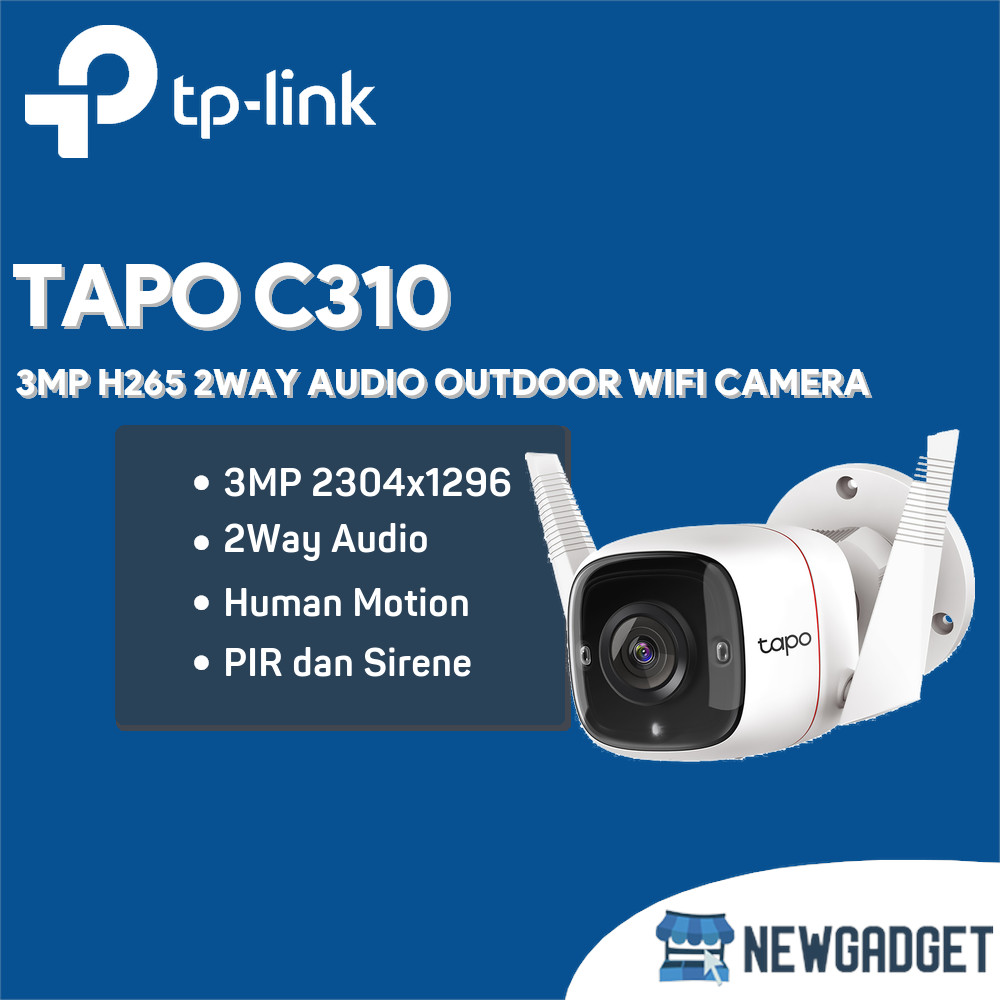 TP-LINK TAPO C310 3MP H265 2WAY AUDIO OUTDOOR WIFI CAMERA RESMI