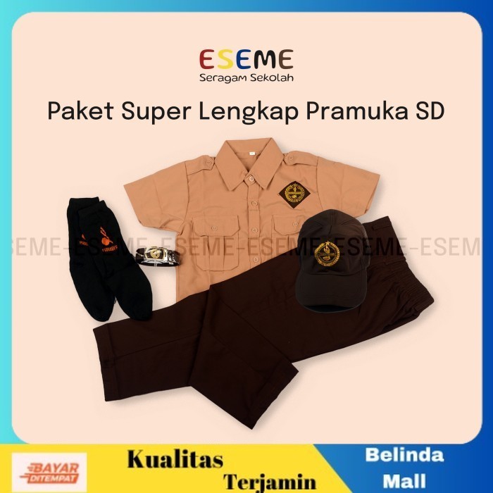 

⭐COD⭐ DISKON SETELAN SUPER LENGKAP SERAGAM Pramuka SD (PANJANG/PENDEK) Cowok Kelas 3, Tanpa Topi