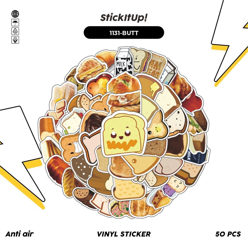 

COD✨ 100 Pcs Stiker Pack Butter Lucu Lucu Aesthetic Vynil Waterproof untuk Freebies Sticker Buku Journal Casing HP Laptop