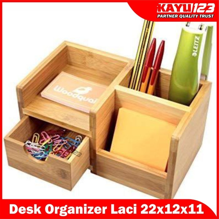 

Desk Organizer Laci Pen Holder Storage Tempat Makeup Skincare 22x12x11