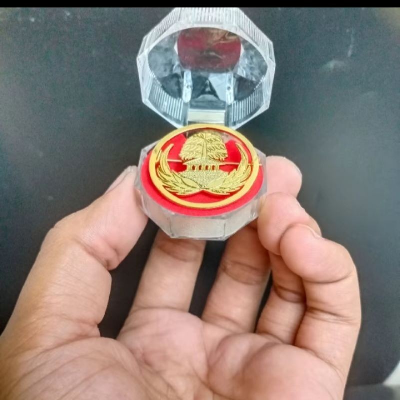 Bros PIN KORPRI lapis emas pin korpri dengan variasi bulatan lapis emas