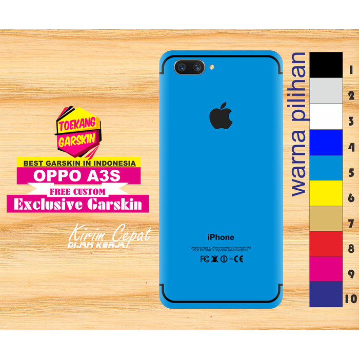 garskin MURAH oppo a3s motif iphone 7 semua warna 5 (hanya belakang)