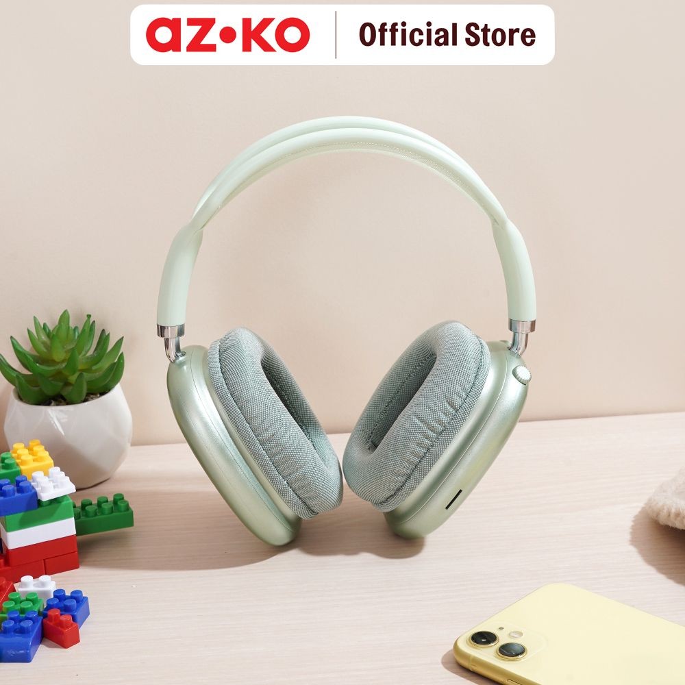 AZKO Ataru Headphone Bluetooth V5.3 - Hijau on ear headphones nirkabel headset telinga wireless akse