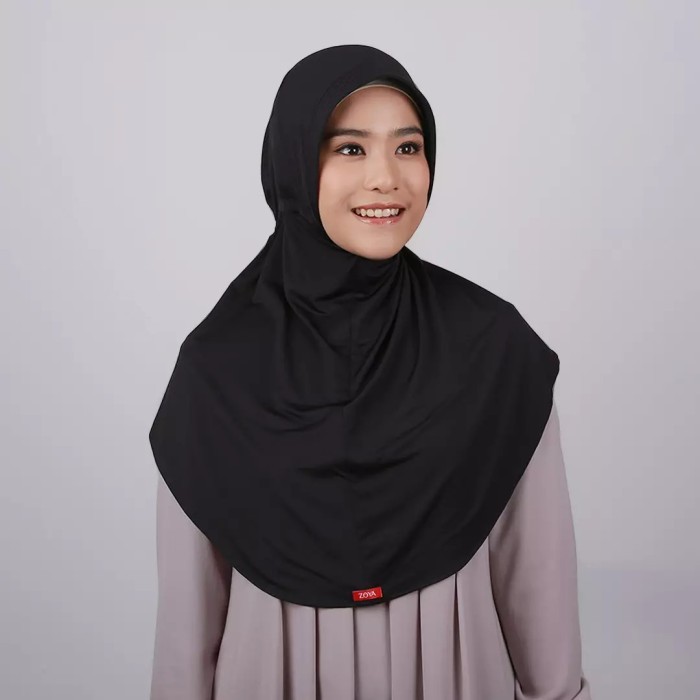 ZOYA Bergo Husna Casual Kerudung Instan Jilbab Hijab Bergo Serut - Maroon