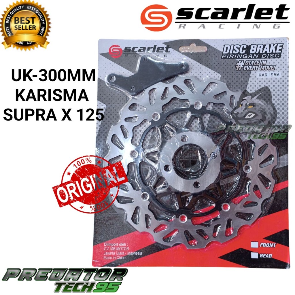 PIRINGAN CAKRAM DEPAN SCARLET 300MM KARISMA SUPRA X 125 KARBU
