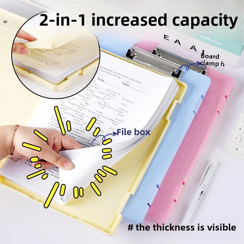 

Multi-functional Borderless Storage File Folder Large Capacity Printable Logo Document Box For Office Home Use