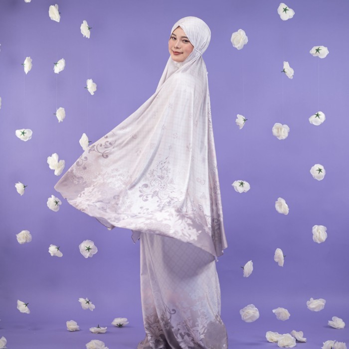 Zianisa - Mukena Dewasa  Silk Adera Series Allsize - Ash Pule