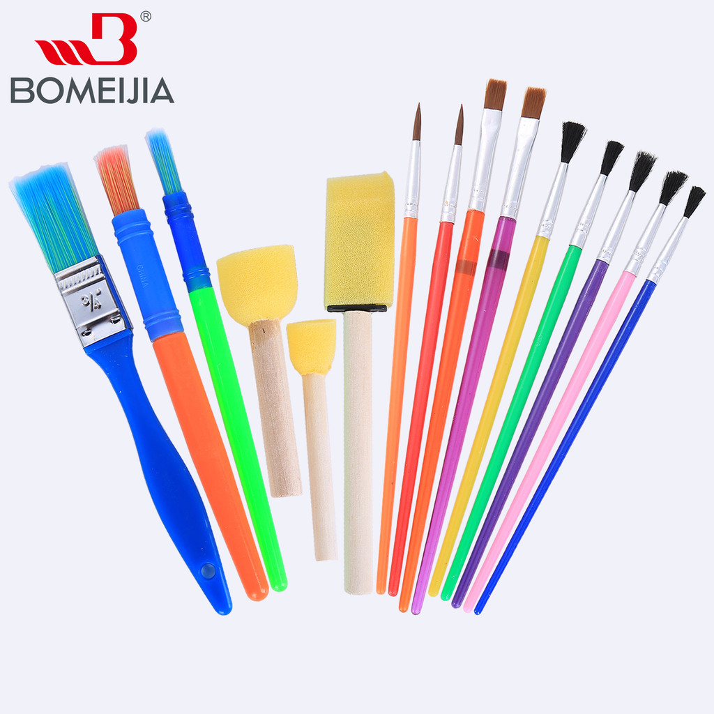 

Art Supplies Children's Paintbrush Painting Set 15 Pcs Sponge Paintbrush Sponge Set For Children Graffiti Paintbrush