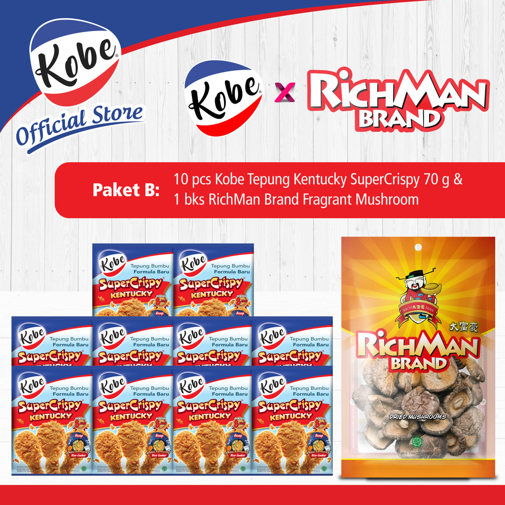 

Paket Bundling Kobe Kentucky Supercrispy x Richman Brand Fragrant Mushroom (B)