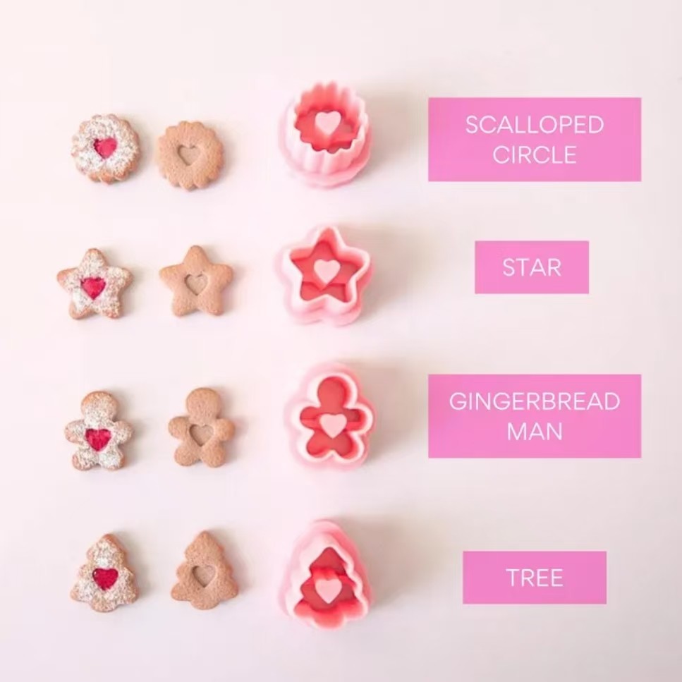 

TINY CHRISTMAS COOKIES Polymer Clay Stud Earrings Cutter Set | Tiny Clay Cutters | Holiday | Winter | Cute Tree Star | Gingerbre