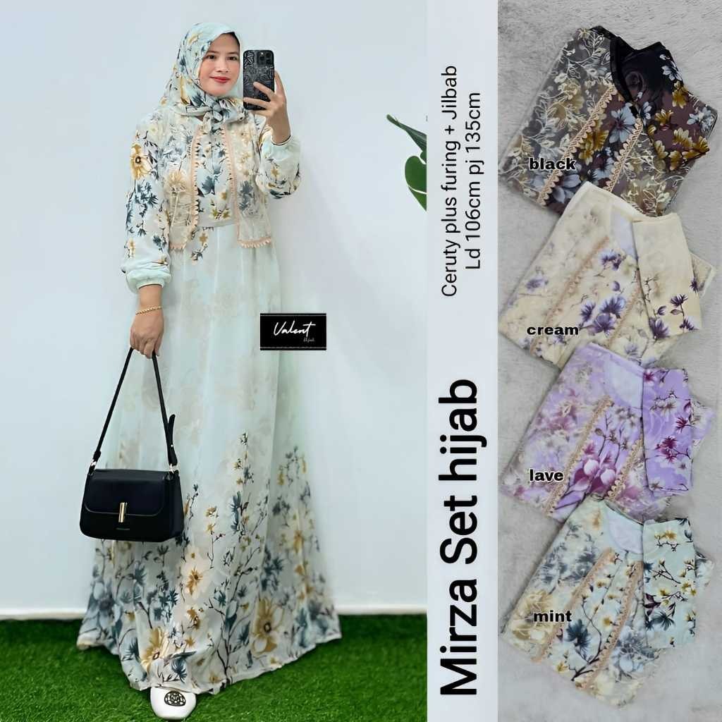 Fashion Wanita  MIRZA SET HIJAB  From VaLeNT