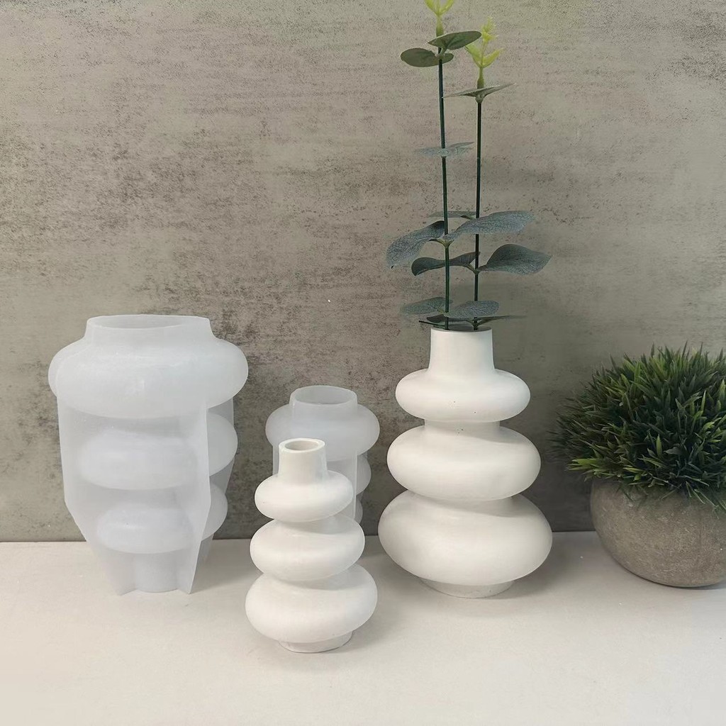 

Size Circle Vase Silicone Mold Plaster Mould Resin Drip Mould Silicone Molds for Concrete
